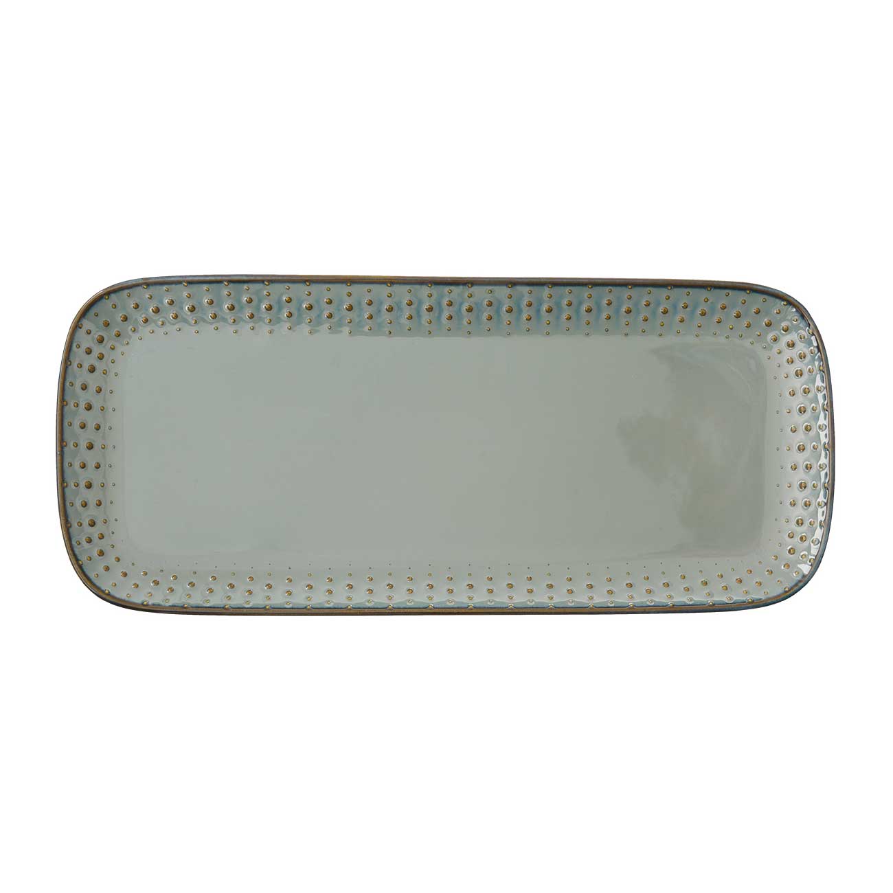 Tálka Drops Celadon porcelán hosszúkás sültes tál