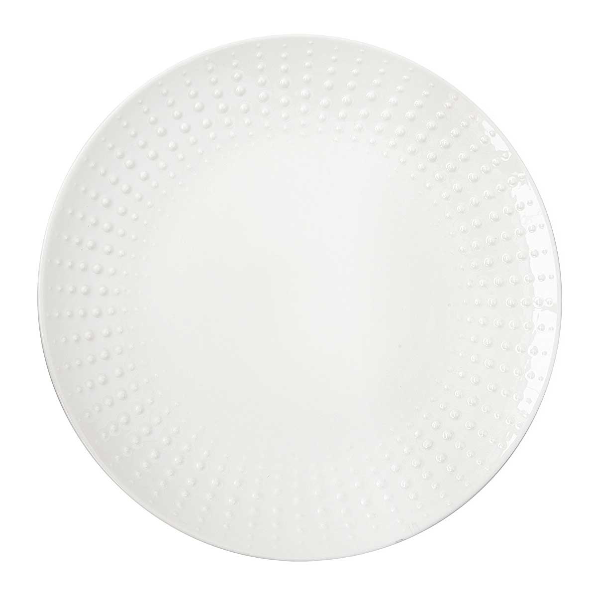 Tányér, étkészlet Drops fehér modern porcelán 18 részes étkészlet