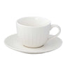 Bögre, csésze Drops fehér modern porcelán teáscsésze aljjal