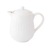 Teáskanna Drops fehér modern porcelán teáskanna 800ml