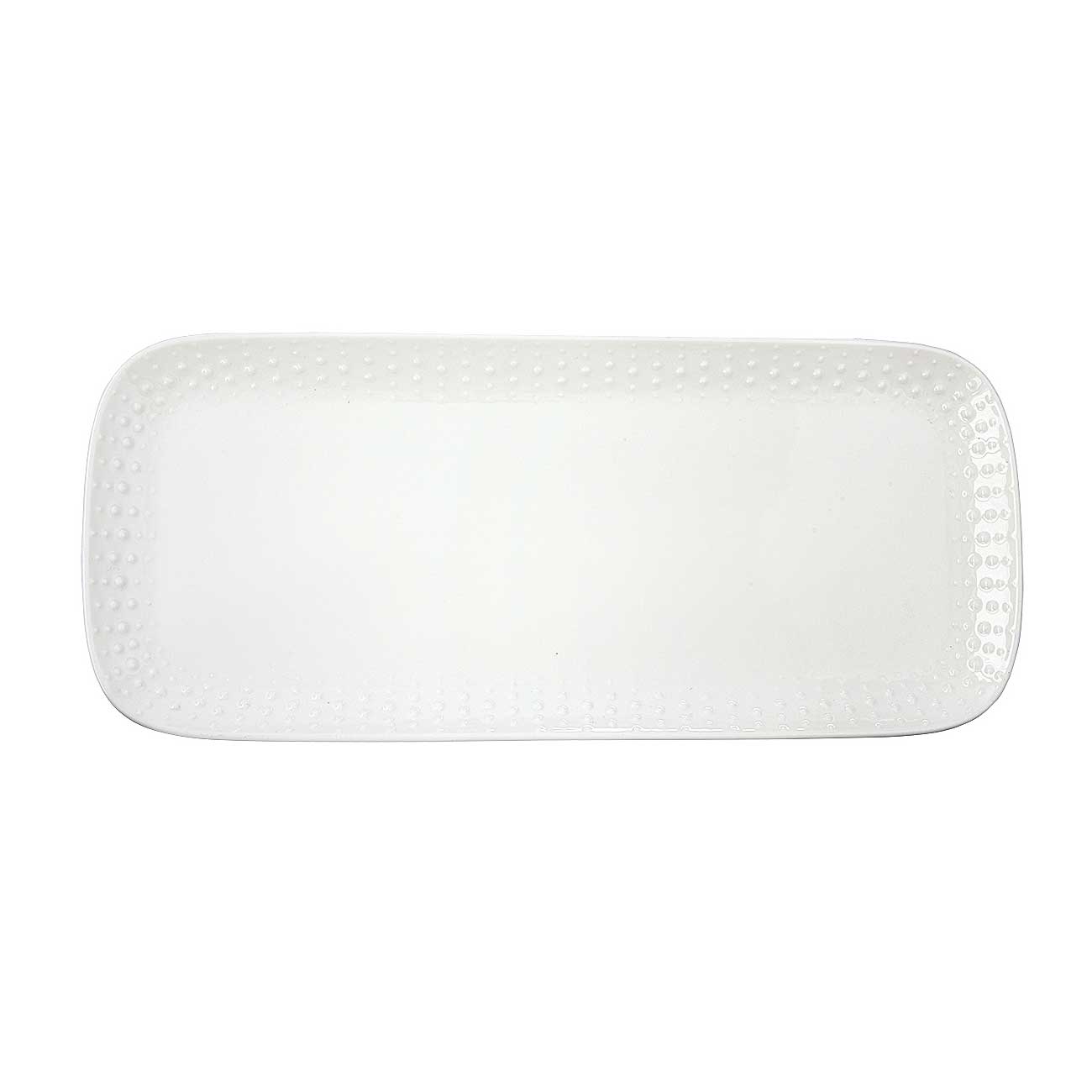 Tálka Drops fehér porcelán hosszúkás sültes tál
