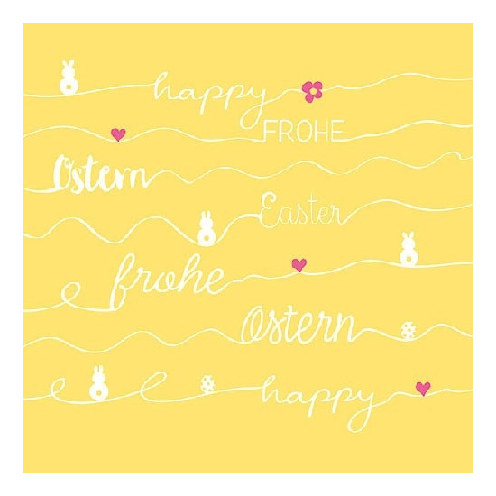 Szalvéta Easter Line Yellow papírszalvéta