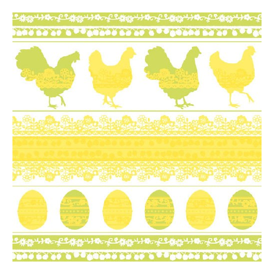Szalvéta Eastern Silhoulette yellow/green papírszalvéta