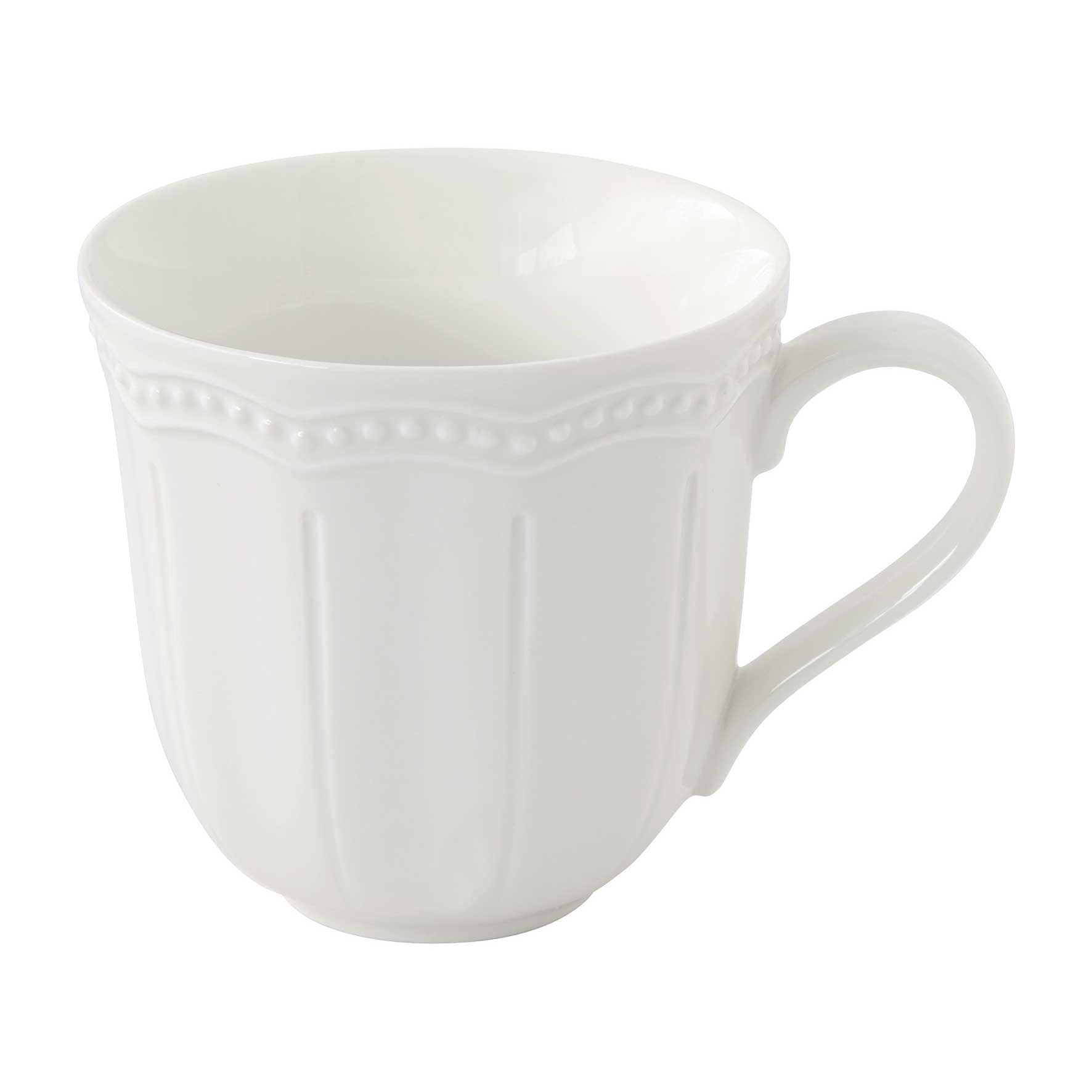 Bögre Elite White fehér porcelán bögre domború mintával 350 ml