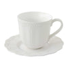 Bögre Elite White fehér porcelán eszpresszó kávés csésze aljjal domború mintával 110 ml