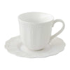 Bögre Elite White fehér porcelán teás csésze aljjal domború mintával 250 ml