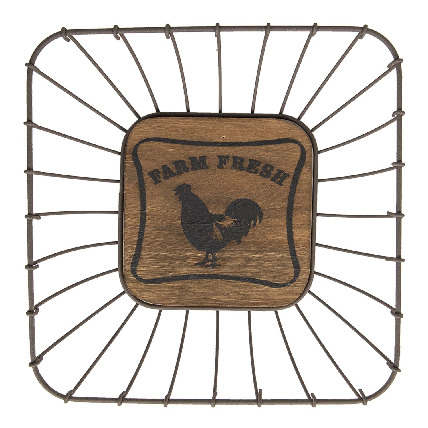 Tároló kosár Fém asztali kosár szett 2 részes kakasos Farm Fresh