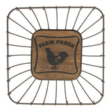 Tároló kosár Fém asztali kosár szett 2 részes kakasos Farm Fresh