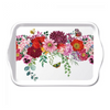 Tálca Flower Border white műanyag kistálca 13x21 cm