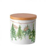 Tároló doboz Fresh Herbs porcelán konyhai tároló szilikon zárógyűrűvel kicsi