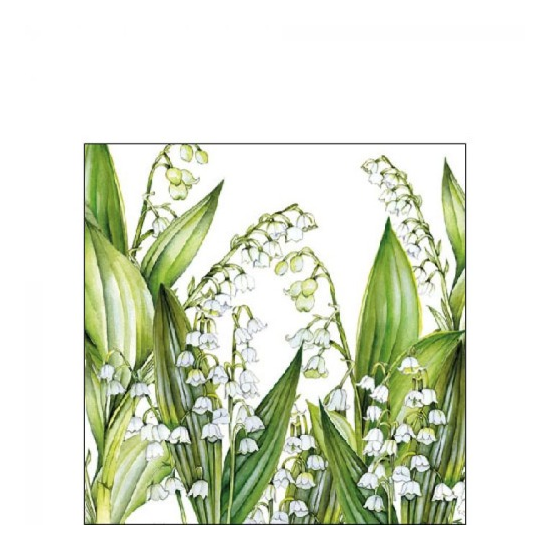 Szalvéta Gyöngyvirágos papírszalvéta Sweet Lily kicsi 25x25 cm