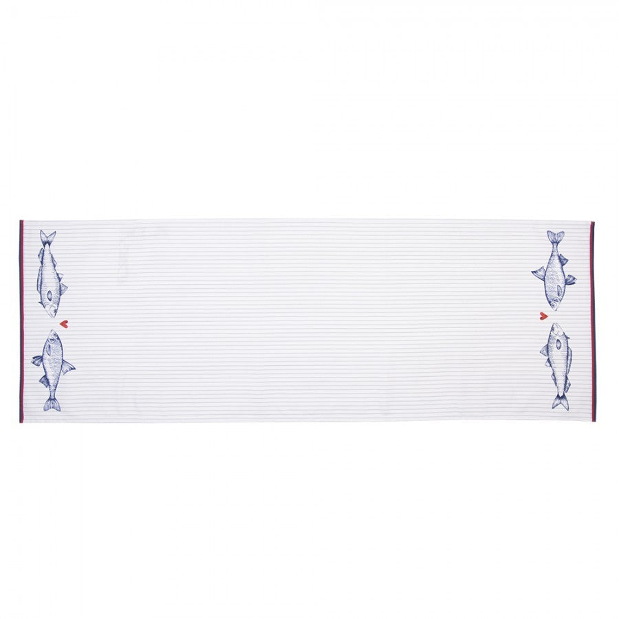 Asztalterítő Hal mintás pamut asztali futó 50x140 cm