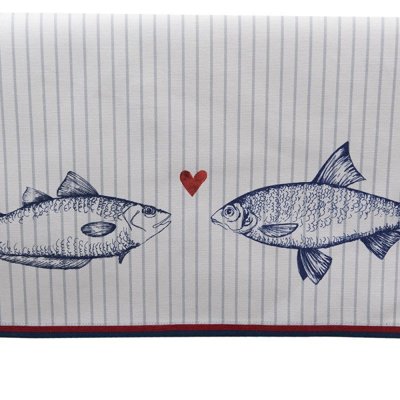Asztalterítő Hal mintás pamut asztali futó 50x140 cm