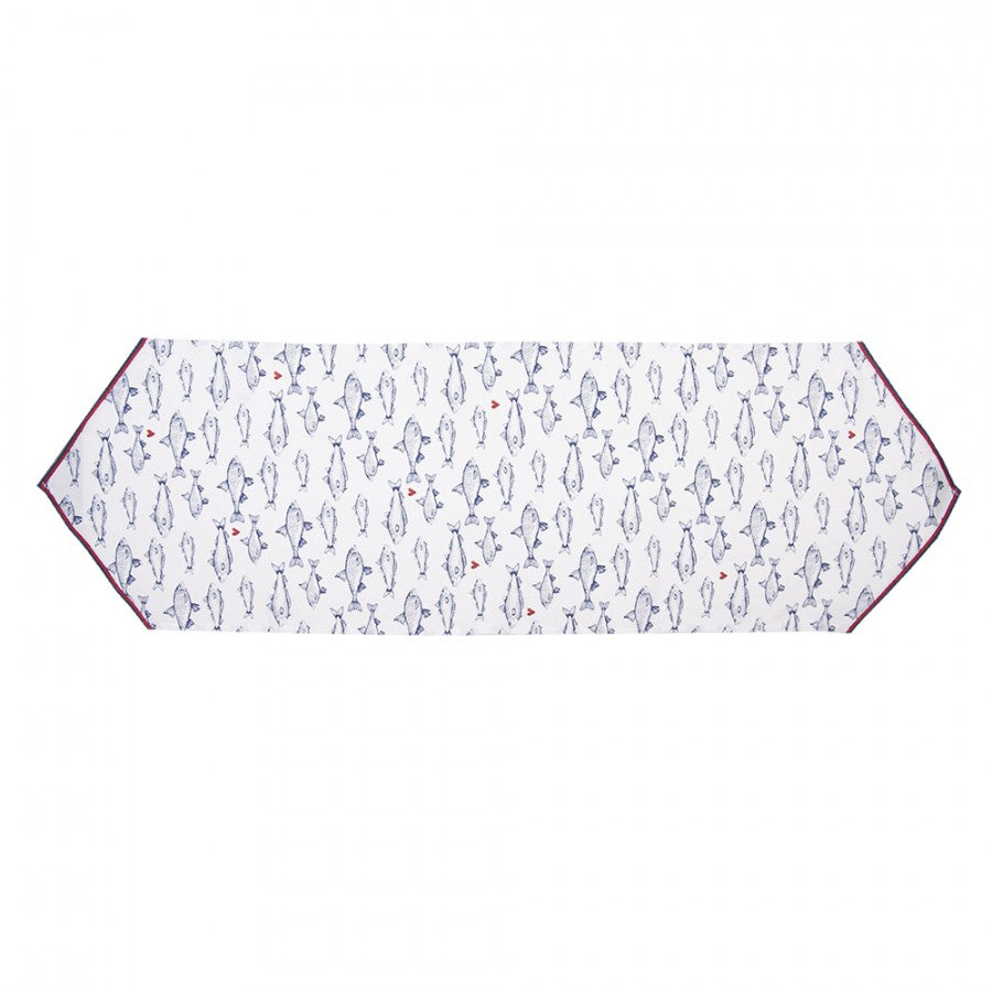 Asztalterítő Hal mintás pamut asztali futó 50x160 cm