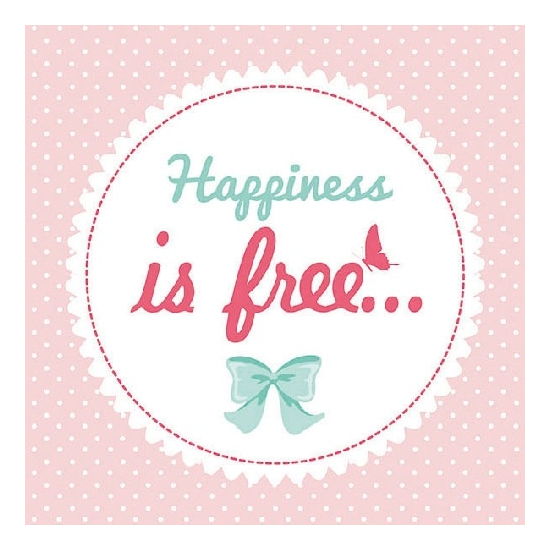 Szalvéta Happines is Free papírszalvéta