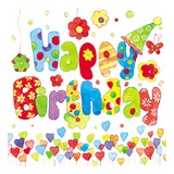 Szalvéta Happy Birthday papírszalvéta