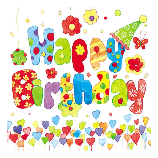 Szalvéta Happy Birthday papírszalvéta