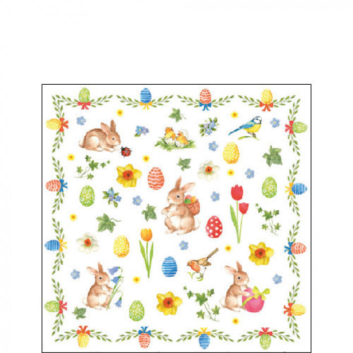 Szalvéta Húsvéti papírszalvéta 25x25 cm Easter Collage