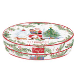 Tányér, étkészlet Joyful Santa karácsonyi porcelán desszertes tányér szett