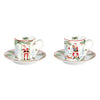 Tányér, étkészlet Joyful Santa karácsonyi Porcelán eszpresszó csésze 2 személyes