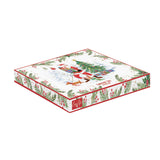 Tálca Joyful Santa karácsonyi Porcelán fenyőfa alakú kínáló tálca