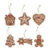 Karácsonyfadísz Karácsonyfadísz porcelán mézeskalács forma díszdobozban Gingerbread