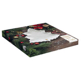 Kínáló tál Karácsonyi asztali kínáló tálca fehér domború Holly Berries