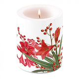 Gyertya Karácsonyi átvilágítós viasz gyertya Christmas Bouquet nagy