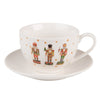 Tányér, étkészlet Karácsonyi diótörő mintás porcelán csésze aljjal Happy Little Christmas