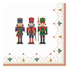 Szalvéta Karácsonyi Diótörő papírszalvéta 33x33 cm - Nutcrackers