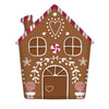 Tálca Karácsonyi kínáló tálca mézeskalács ház alakú díszdobozban Gingerbread