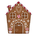Tálca Karácsonyi kínáló tálca mézeskalács ház alakú díszdobozban Gingerbread