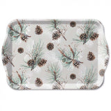 Tálca Karácsonyi műanyag tálca Pine Cone All Over kicsi