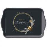 Tálca Karácsonyi műanyag tálca Wish Ring Black kicsi