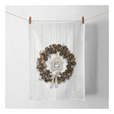 Konyharuha Karácsonyi pamut konyharuha Pine Cone Wreath 50x70cm