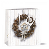 Ajándéktáska Karácsonyi papír ajándéktáska Pine Cone Wreath