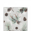 Szalvéta Karácsonyi papírszalvéta 25x25 cm Pine Cone All Over