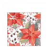 Szalvéta Karácsonyi papírszalvéta 25x25 cm Poinsettia And Berries