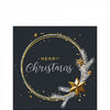 Szalvéta Karácsonyi papírszalvéta 25x25 cm Wish Ring Black