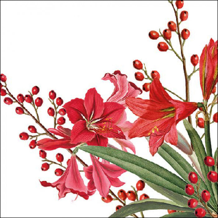 Szalvéta Karácsonyi papírszalvéta 33x33 cm Christmas Bouquet