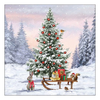 Szalvéta Karácsonyi papírszalvéta 33x33 cm Winter Animals