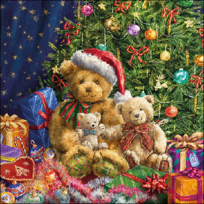 Szalvéta Karácsonyi papírszalvéta 33x33 cm X-Mas Bears