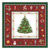 Szalvéta Karácsonyi papírszalvéta Christmas Evergreen red