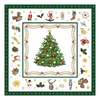 Szalvéta Karácsonyi papírszalvéta Christmas Evergreen white