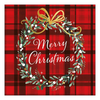 Szalvéta Karácsonyi papírszalvéta Christmas Plaid Red