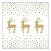 Szalvéta Karácsonyi papírszalvéta Deer And Dots White/Gold