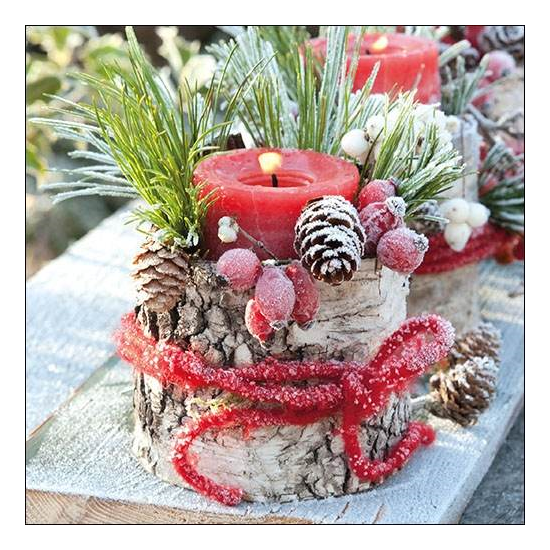 Szalvéta Karácsonyi papírszalvéta Frozen Candle