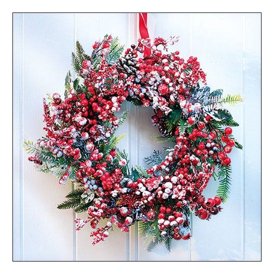 Szalvéta Karácsonyi papírszalvéta Frozen Wreath
