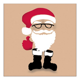 Szalvéta Karácsonyi papírszalvéta Invisible Santa Brown