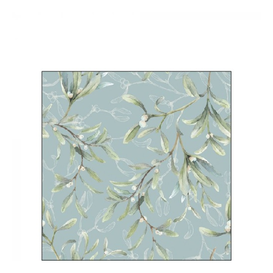 Szalvéta Karácsonyi papírszalvéta Mistletoe All Over Green